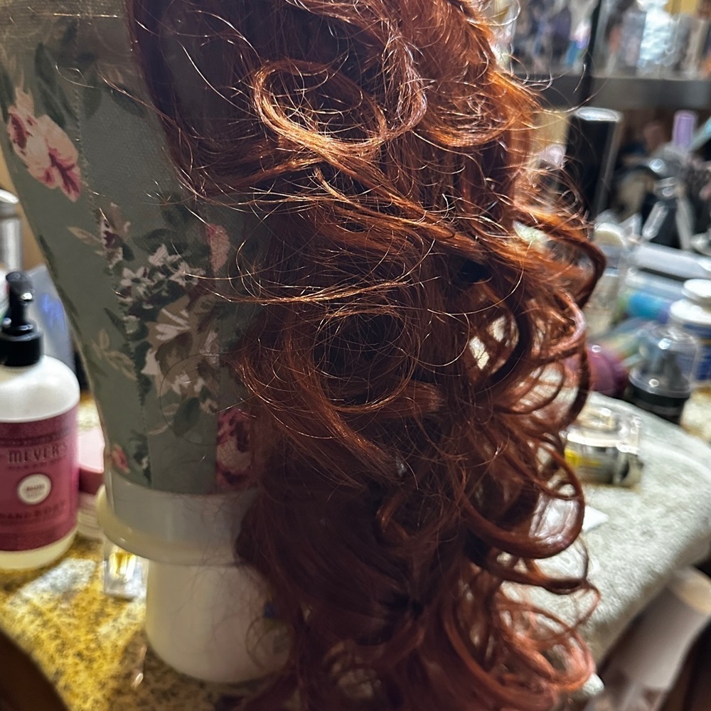 Forever Young 3/4 Hair piece- Gorgeous Curls - Deep Red NIP - Tags - see pics - Picture 2 of 12